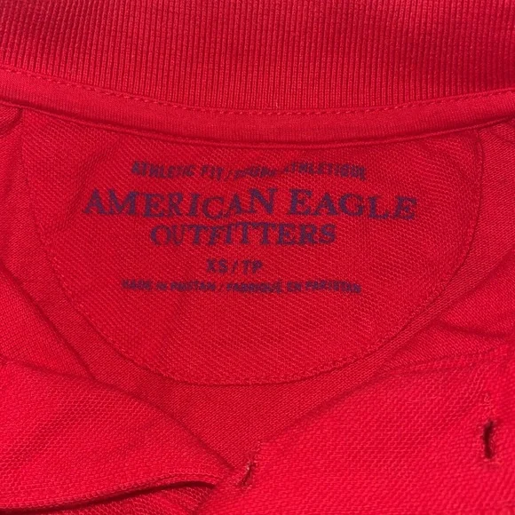American Eagle Men’s Polo Shirts Size XS. Colors are Turquoise and Red. GUC - Picture 5 of 16